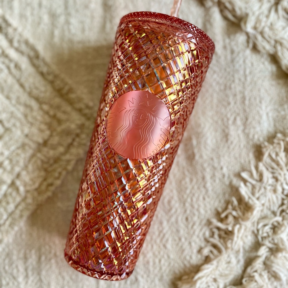 Starbucks Rose Gold Iridescent Holiday 2021 Venti Tumbler